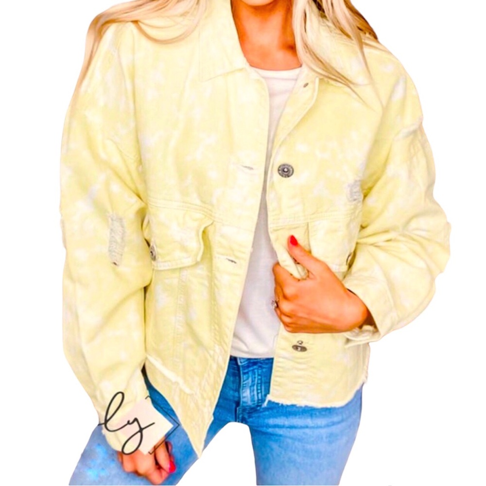 SALE Distressed Dip Dyed Classic Fit Jean Jacket - Picture 5 of 9